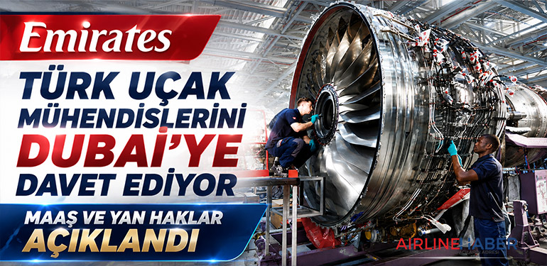 Emirates Türk uçak mühendislerini Dubai’ye davet ediyor: Maaş ve yan haklar açıklandı