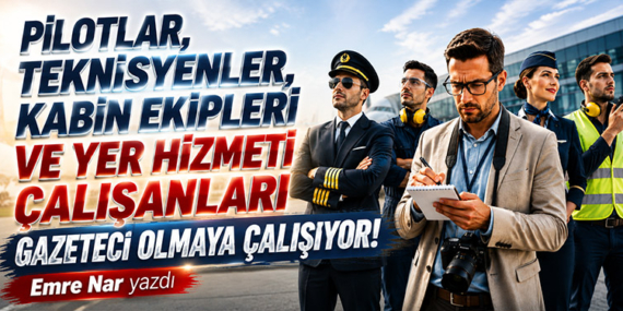 Pilotlar, Teknisyenler, Kabin Ekipleri ve Yer Hizmeti Çalışanları Gazeteci Olmaya Çalışıyor!