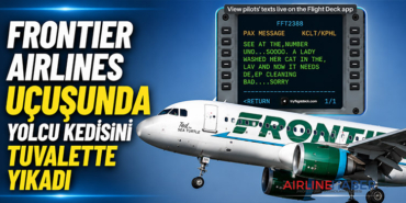 Frontier Airlines Uçuşunda Yolcu Kedisini Tuvalette Yıkadı