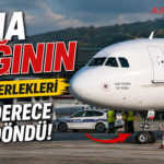 Iberia uçağının burun tekerlekleri 90 derece döndü