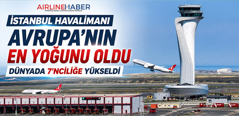 İstanbul Havalimanı Avrupa’nın En Yoğunu Oldu, Dünyada 7’nciliğe Yükseldi