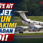 NetJets’e ait özel jet burun iniş takımı açılmadan indi