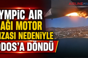 Olympic Air Uçağı Motor Arızası Nedeniyle Rodos’a Döndü
