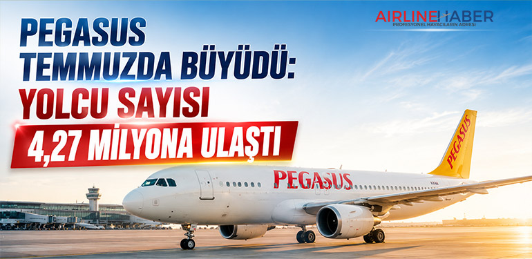 Pegasus Temmuzda Büyüdü: Yolcu Sayısı 4,27 Milyona Ulaştı
