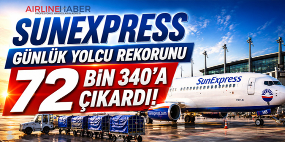 SunExpress Günlük Yolcu Rekorunu 72 Bin 340’a Çıkardı