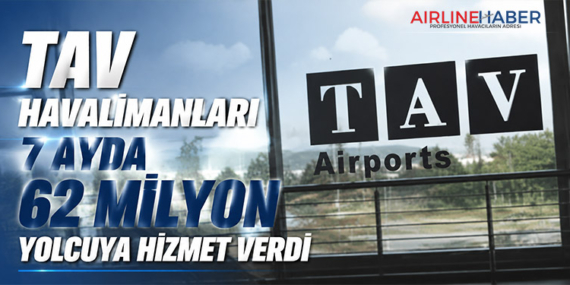TAV Havalimanları 7 Ayda 62 Milyon Yolcuya Hizmet Verdi