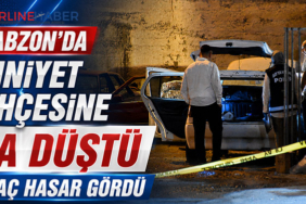 Trabzon’da emniyet bahçesine İHA düştü: 3 araç hasar gördü