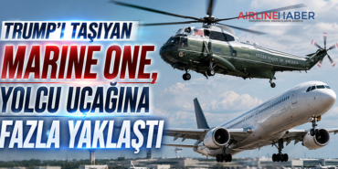 Trump’ı taşıyan Marine One, yolcu uçağına fazla yaklaştı