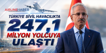 Türkiye Sivil Havacılıkta 247,1 Milyon Yolcuya Ulaştı