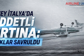 Kuzey İtalya’da Şiddetli Fırtına: Uçaklar Savruldu
