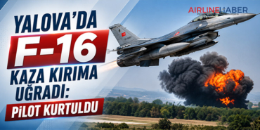 Yalova’da F-16 Kaza Kırıma Uğradı: Pilot Kurtuldu