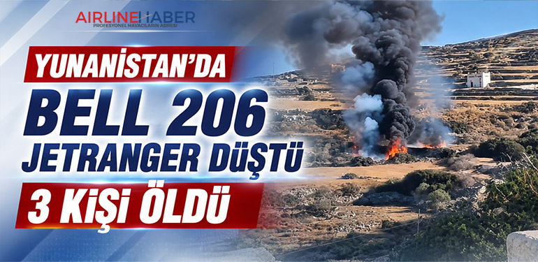 Yunanistan’da Bell 206 JetRanger düştü: 3 kişi öldü