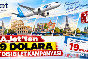 AJet’ten 19 dolara yurt dışı bilet kampanyası