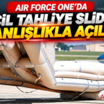 Air Force One’da acil tahliye slide’ı yanlışlıkla açıldı