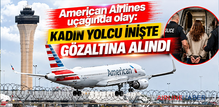 American Airlines uçağında olay: Kadın yolcu inişte gözaltına alındı