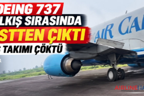 Boeing 737 kalkış sırasında pistten çıktı: İniş takımı çöktü