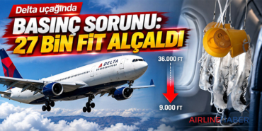 Delta uçağında basınç sorunu: 27 bin fit alçaldı
