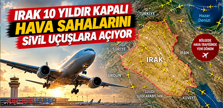 Irak 10 yıldır kapalı hava sahalarını sivil uçuşlara açıyor