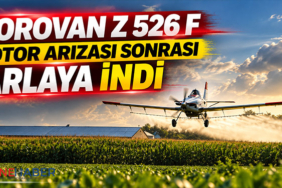 Morovan Z 526 F motor arızası sonrası tarlaya indi