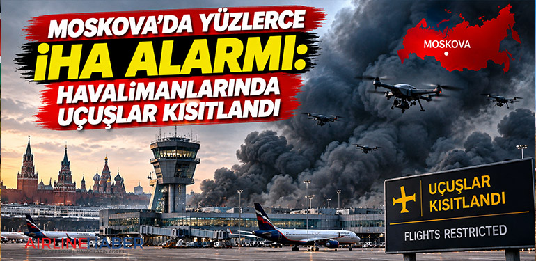 Moskova’da yüzlerce İHA alarmı: Havalimanlarında uçuşlar kısıtlandı