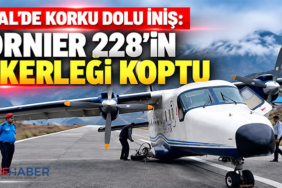 Nepal’de korku dolu iniş: Dornier 228’in tekerleği koptu