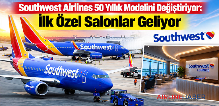 Southwest Airlines 50 Yıllık Modelini Değiştiriyor: İlk Özel Salonlar Geliyor