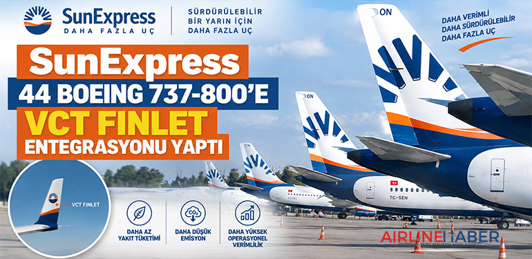 SunExpress 44 Boeing 737-800’e VCT Finlet Entegrasyonu Yaptı