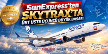 SunExpress’ten Skytrax’ta Üst Üste Üçüncü Büyük Başarı