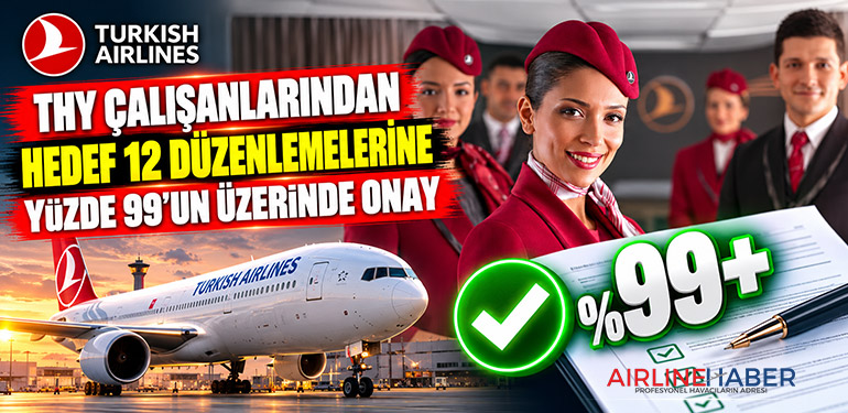 THY çalışanlarından Hedef 12 düzenlemelerine yüzde 99’un üzerinde onay