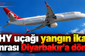 THY uçağı yangın ikazı sonrası Diyarbakır’a döndü