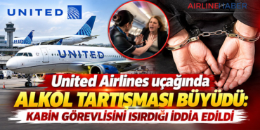 United Airlines uçağında alkol tartışması büyüdü: Kabin görevlisini ısırdığı iddia edildi
