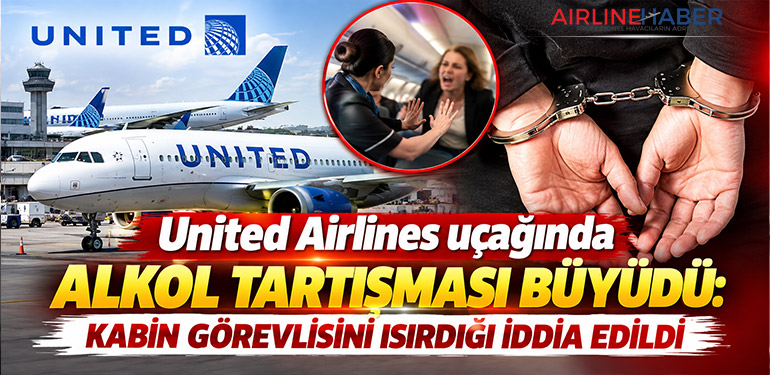 United Airlines uçağında alkol tartışması büyüdü: Kabin görevlisini ısırdığı iddia edildi