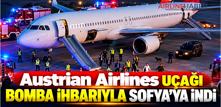 Austrian Airlines uçağı bomba ihbarıyla Sofya'ya indi