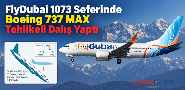 FlyDubai 1073 Seferinde Boeing 737 MAX Tehlikeli Dalış Yaptı