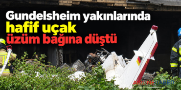 Gundelsheim yakınlarında hafif uçak üzüm bağına düştü