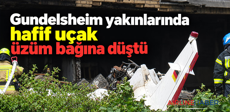 Gundelsheim yakınlarında hafif uçak üzüm bağına düştü