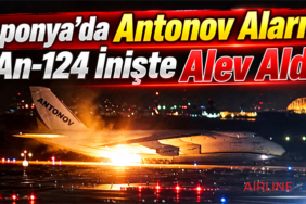 Japonya'da Antonov Alarmı! An-124 İnişte Alev Aldı