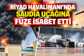 Riyad Havalimanı’nda Saudia Uçağına Füze İsabet Etti