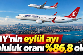 THY'nin eylül ayı doluluk oranı %86,8 oldu