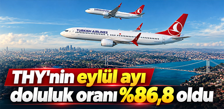 THY'nin eylül ayı doluluk oranı %86,8 oldu