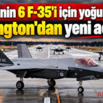 Türkiye'nin 6 F-35'i için yoğun temas: Washington'dan yeni açıklama